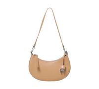 HalfMoon Leather Clutch - female - Hogan - Shoulder Bags - Beige - ONE SIZE - Bags ONE SIZE
