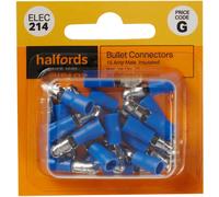 Halfords Bullet Connectors 15 Amp Male (ELEC214)