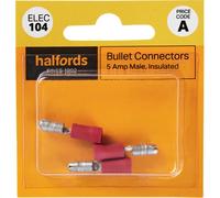 Halfords Bullet Connectors 5 Amp Male (ELEC104)