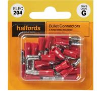 Halfords Bullet Connectors 5 Amp Male (ELEC204)