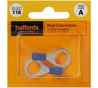 Halfords Ring Connectors 15 Amp/10mm (ELEC118)