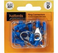Halfords Ring Connectors 15 Amp 8mm (ELEC221)