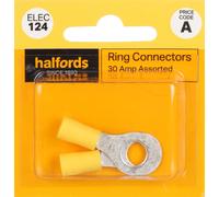 Halfords Ring Connectors 30 Amp/6mm (ELEC124)