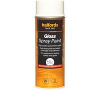 Halfords S0-280 White Gloss Car Spray Paint - 400ml