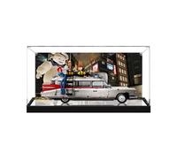 HALFS Acrylic Display Case for Brick Model Sets Icons Ghostbusters ECTO-1 10274 Car,Dustproof Display Box compatible with Brick Model Sets Model,Gift (Background D)