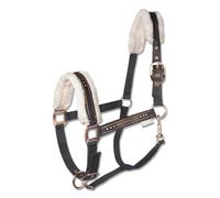 Halfter Elegant, schwarz/roségold, Warmblut