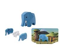 HALFTOYS HA004 Collectibles Magnetic Animals Play Sets, 3D Jigsaw Puzzle Blocks, STEM Educational Take Apart Toys Gift for Toddler & Kids 3+ Years (Elephant)