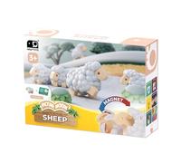 Halftoys Picture Book | Illustrated Story & Magnetic 3D Puzzle Toy | Multi-Sensory Learning | Safe, Durable & Washable | Perfect for Little Hands (Sheep)