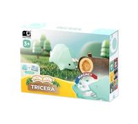 Halftoys Picture Book | Illustrated Story & Magnetic 3D Puzzle Toy | Multi-Sensory Learning | Safe, Durable & Washable | Perfect for Little Hands (Tricera)