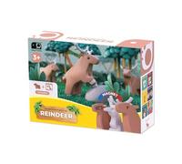 Halftoys Single Animal - Reindeer | Magnetic 3D Puzzle Toy | Multi-Sensory Learning | Safe, Durable & Washable | Perfect for Little Hands