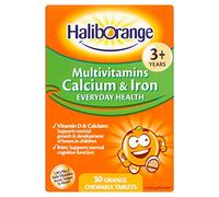 Haliborange Kids Multivitamin Calcium and Iron Tablets, Orange, 30 Count
