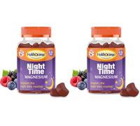 Haliborange YoungerMinds Night-time Gummies for Kids 6-16 | Sugar-Free Sleep Support with Magnesium, L-Tryptophan, B6 & Lavender | Promotes Relaxation & Bedtime Routine - 60 Gummies (Pack of 2)