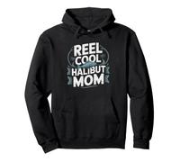 Halibut Fishing Mom Who Loves Deep Sea Pacific Coast Pullover Hoodie