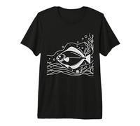 Halibut Line Art Aquarist Premium T-Shirt