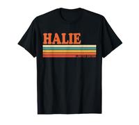 Halie Personalized First Name Vintage Stripes Value Graphic T-Shirt