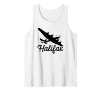 Halifax Bomber British WW2 Plane Flying Silhouette Tank Top