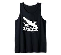Halifax Bomber British WW2 Plane Flying Silhouette Tank Top