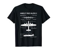 Halifax Bomber WW2 Plane Infographic T-Shirt