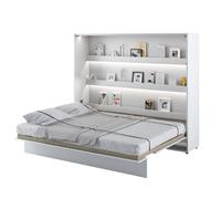 halifax horizontal wall high gloss king size bed in white