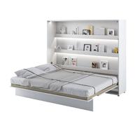 halifax horizontal wall wooden king size bed in matt white
