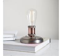 halifax metal table lamp in aged pewter and aged copper