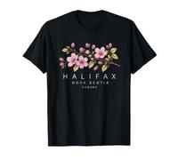 Halifax Nova Scotia Canada Floral Coastal Travel Souvenir T-Shirt