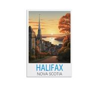Halifax Nova Scotia Vintage Travel Poster 20x30inch(50x75cm) Canvas Wall Art Wall Print Painting Decor Living Room Bedroom Decor