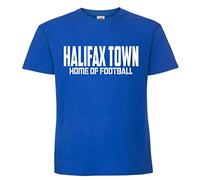 Halifax Town Home of Football Premium Mens T Shirt Large Blue