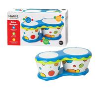 Halilit Baby Bongo Drum. Light & Robust Kids Toy Musical Instrument. 5 Pitches. Promotes Hand-Eye Coordination & Motor Skills. 12 months+ Colours vary, 1 Count (Pack of 1)
