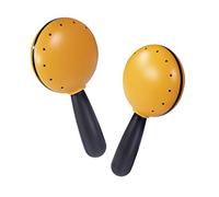 Halilit Hi-Lo Maracas (Pair). High-end Hand Shaker Percussion Musical Instrument. Percussionists of All Levels. Teens & Adults. Built to Last (Yellow)