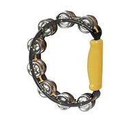 Halilit Hi-Lo Tambourine. High-end Half Moon Shape Cutaway Hand Percussion Musical Instrument. Percussionists of All Levels. Teens & Adults (Yellow)