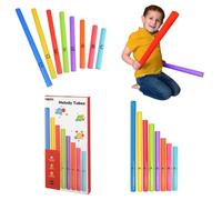 Halilit Melody Tubes Gift Set. 8 Musical Melody Tube Instruments for Kids. Diatonic 8 Note. Use Indoor or Outdoor. Suitable for Boys & Girls from 2 years +, Multicoloured