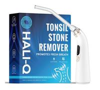HaliQ Electric Tonsil Stone Removal Kit - Vacuum Suction Pipette - Complete Tonsil Stone Removal Kit - Fresh Breath - Magnifying Mirror, Tongue Depressor and Syringe