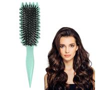 halit Slick Back Hair Brush Green Bristle Paddle Hair Brush for Long Thick Curly Hair - Less Pulling, No More Tangle, Anti-Static - Wet/Dry Smoothing, Detangling, Massaging - Ideal for Men and Women