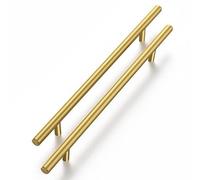 Haliwu 20 Pack Cabinet Handles Brass Gold Cabinet Pulls 7-1/2 Inch Hole Center Drawer Pulls Modern Bar Dresser Handles for Bathroom Kitchen Bedroom