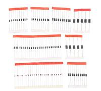 HALJIA 100 PCS 8 Values Rectifier Diodes Assortment Kit Electronic Set for Arduino (25 x 1N4148, 25 x 1N4007, 10 x 1N5819, 10 x 1N5399, 10 x FR107, 10 x FR207, 5 x 1N5408, 5 x 1N5822)