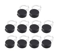 HALJIA 10PCS 2 x CR2032 General Coin Button Cell Battery Holder Socket with Cover, Battery Adapter Clip Socket Holder Container Box Case Black with On/Off Switch and Wire Leads