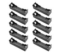 HALJIA 10Pcs 3.7V 18650 Battery Holder Case Plastic Battery Cover Storage Box with Pin