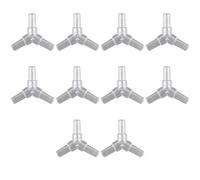 HALJIA 10PCS 4mm Clear Plastic Aquarium 3 Way Y Type Air Valve Air Tubing Connectors