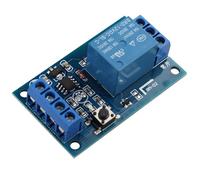 HALJIA 12V Single Button Bistable Relay Module Car Modification Switch One Button Start and Stop Self-locking Power Supply Relay Board