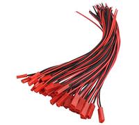 HALJIA 20 Pairs 200mm 20cm JST Connector 2 Pin Plug Cable Line Cable Wire Male+Female for LED Lamp Strip RC Toys Battery