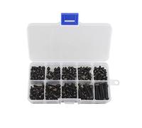 HALJIA 240pcs M3 Carbon Steel Allen Bolt 4-25mm Button Head Hex Socket Cap Screw Bolt Metric