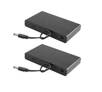 HALJIA 2Pcs 12V AA 8 x 1.5V Battery Holder Case Plastic Battery Storage Box with Case Cover ON/OFF Switch and DC Plug