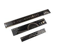 HALJIA 3PCS PCB Ruler 25cm 20cm 15cm 6.3/7.87/10.23 inch PCB Printed Circuit Board Ruler Multifunctional PCB Ruler Measuring Tool Capacitor IC DIY Kit for Arduino Electronic Engineers Makers