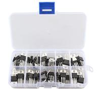 HALJIA 50Pcs 10Values Voltage Regulator IC Assortment Assorted Kit LM317T L7805 L7806 L7808 L7809 L7810 L7812 L7815 L7818 L7824