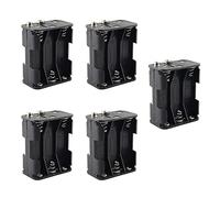 HALJIA 5PCS 6 x 1.5V AA Battery Holder Case 9V 6 Slots Plastic Battery Storage Box Double Deck Back to Back
