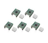 HALJIA 5PCS A4988 Stepstick Stepper Motor Driver Module + Heat Sink Compatible with 3d Printer Reprap (Green)