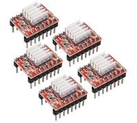 HALJIA 5PCS A4988 Stepstick Stepper Motor Driver Module + Heat Sink Compatible with 3d Printer Reprap