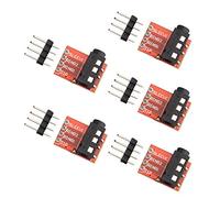 HALJIA 5PCS CJMCU-TRRS 3.5mm Stereo Headphone MP3 Audio Video Microphone Block Interface Universal Jack Professional Modules Metal Red DIY Accessories