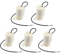 HALJIA 5PCS Mini Water Pump DC 3V 5V Micro Submersible Motor Pump, Micro Motor Pump Water Pumps Low Noise Ultra Quiet DIY 1.2-1.6 L/min for Fish Tank Fountain Aquarium Garden White